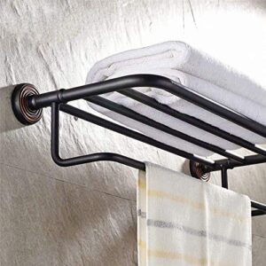 OMOONS Bronze Towel Rack Wall Towel Rack with Single Towel Rack Bathroom Accessories