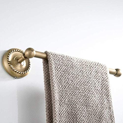 OMOONS Simple Bathroom Towel Rack Long Antique Copper Towel Rack Base Simple Kitchen Hardware Retro Short Unipolar Frame