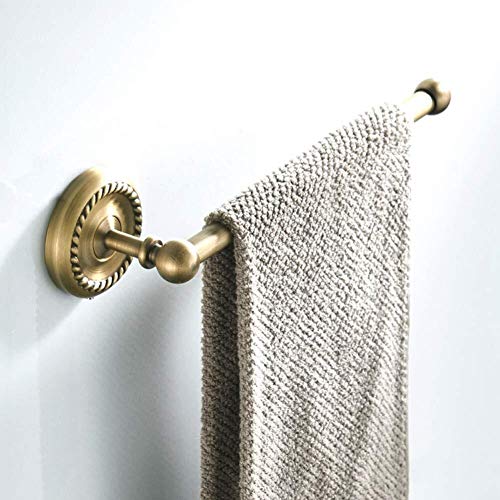 OMOONS Simple Bathroom Towel Rack Long Antique Copper Towel Rack Base Simple Kitchen Hardware Retro Short Unipolar Frame