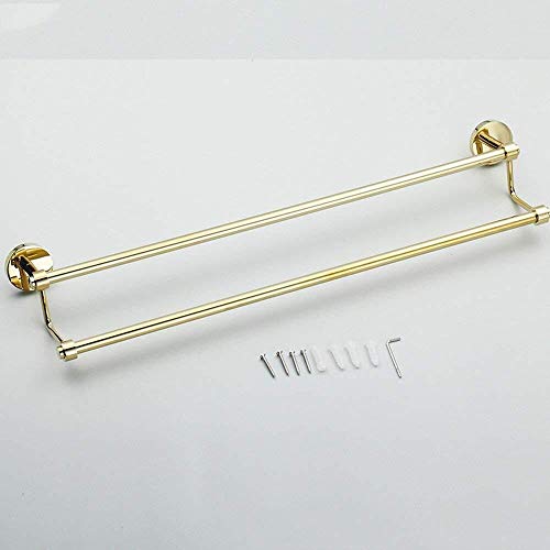 OMOONS Towel Rail Bathroom Towel Rail Gold Plated Bath Stand