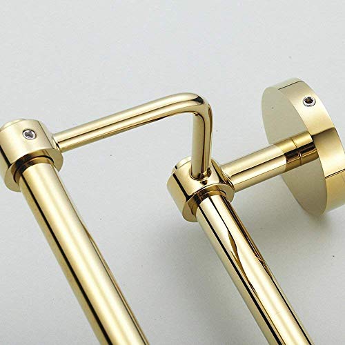 OMOONS Towel Rail Bathroom Towel Rail Gold Plated Bath Stand