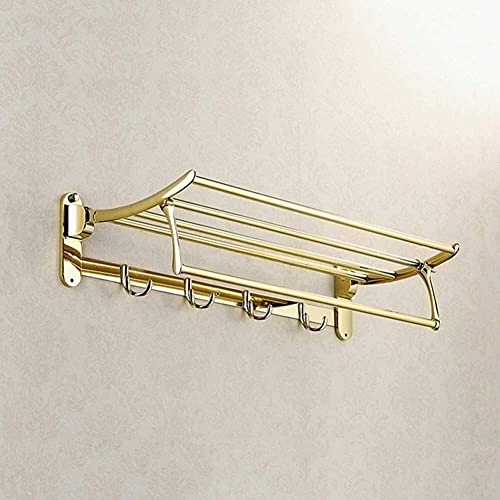 OMOONS Towel Rack European Bathroom Towel Holder Folding Hook Activity Towel Rack Bathroom Accessory