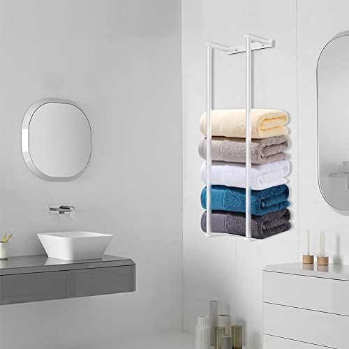 Towel Racks for Bathroom Wall Mounted,Stainless Steel Bath Towel Holder Wall Towel Rack for Rolled Towels,Bathroom Towel Storage, Mounted Towel Rack Holder,Brushed Gold-Bathroom Organizer,Holds Robes