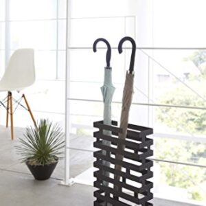 Hang or Stand Wide Modern Umbrella Rack in Black Finish