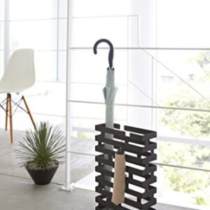 Hang or Stand Wide Modern Umbrella Rack in Black Finish