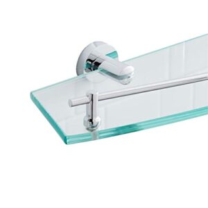 h&s naiture collection tempered glass shelf in chrome finish