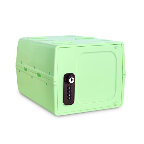 Urban August Dual Combination & Keyed Lockbox - Lockable Box for Everyday Use - Multi-Purpose lock for Home & Office Safety - Made of Industrial-Grade Plastic - One Size (Spring Green)