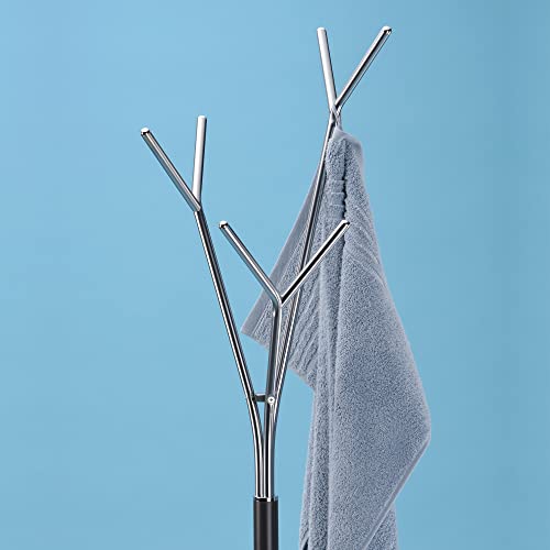 kela Free Standing Towel Rack Stand - Tree Style Organizer for Bath and Hand Towels - Study by Weight - Elegant by Design - Chrome and Black