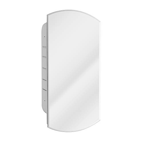 Head West Recessed Medicine Cabinets with Bathroom Mirror for Wall Infinity Eclipse Beveled Edge 16" x 30"