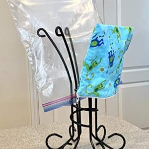 Bottle and Bag Drying Rack-Sports Water Bottles, Baby Bottles, soda Bottles, Plastic and Reusable Food Storage Bags, Kitchen Dish Towel Holder, Bathroom Hand Towels, washcloths, Baby Bibs…