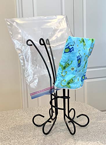 Bottle and Bag Drying Rack-Sports Water Bottles, Baby Bottles, soda Bottles, Plastic and Reusable Food Storage Bags, Kitchen Dish Towel Holder, Bathroom Hand Towels, washcloths, Baby Bibs…