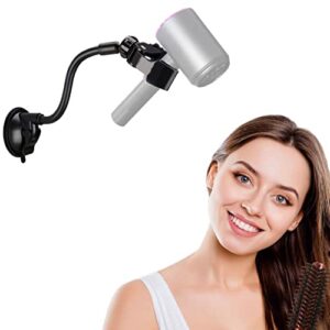 linkidea hair dryer holder, 360 degree rotating lazy hair dryer stand with suction cup, hand free blow dryer holder for mirror and ceramic tile