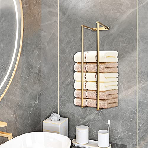 Towel Racks for Bathroom Wall Mounted, Stainless Steel Bath Towel Holder Wall Towel Rack,Wall Towel Storage, Bathroom Organization, Mounted Towel Rack,Modern Small Space Bathroom Towel Storage