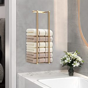 Towel Racks for Bathroom Wall Mounted, Stainless Steel Bath Towel Holder Wall Towel Rack,Wall Towel Storage, Bathroom Organization, Mounted Towel Rack,Modern Small Space Bathroom Towel Storage