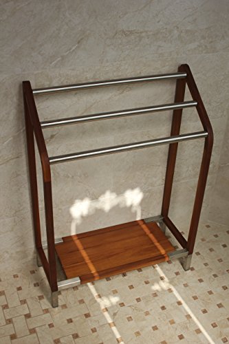 AquaTeak Sula Teak & Stainless Steel Towel Stand