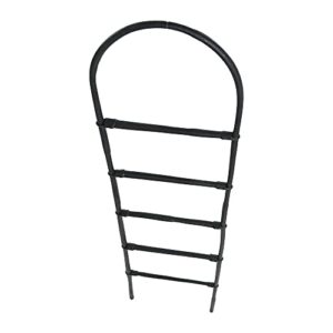 Creative Co-Op Decorative Bamboo Modern Towel Storage, Matte Black Finish Blanket Ladder