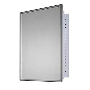 Ketcham 18" Wx 24" H Deluxe Series Recessed Mounted Bright Annealed Stainless Steel Framed Single Door Medicine Cabinet