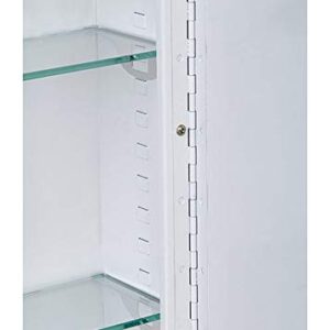 Ketcham 18" Wx 24" H Deluxe Series Recessed Mounted Bright Annealed Stainless Steel Framed Single Door Medicine Cabinet