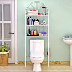 dyrabrest toilet storage rack, 3 -tier over-the-toilet bathroom spacesaver bathroom shelves over toilet-easy to assemble, fit most showers on above toilet storage, 25.6" w x 13.4" d x 69.7" h