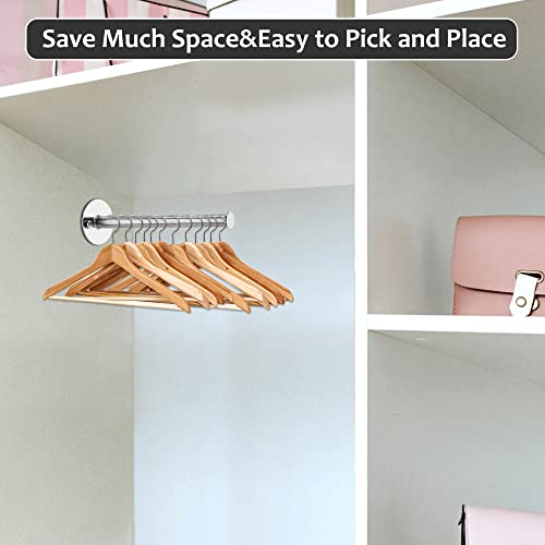 304 Stainless Steel Clothes Hangers Storage Stacker Bath Towel Hangers Coats Handbags Hangers Multi-Use Organizers for Closet,Cloakroom,Balcony, Bathrooms,Laundry Room Easy to Install