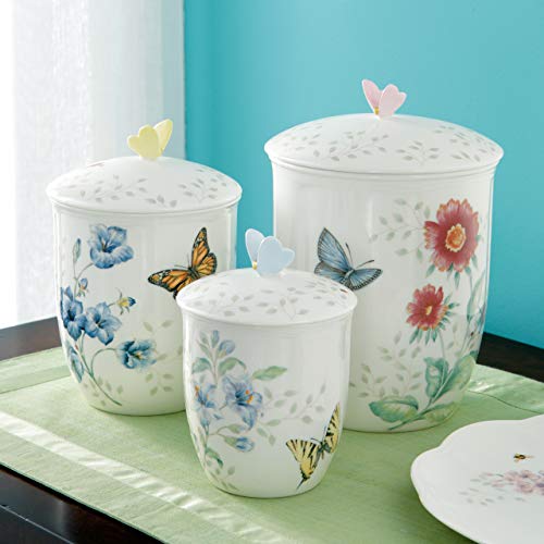 Lenox Butterfly Meadow 3-Piece Canister Set, 6.60 LB, Multi