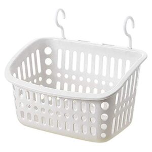 *m·kvfa* plastic hanging shower basket with hook for bathroom kitchen, pantry, bathroom, dorm room, office storage holder (a)