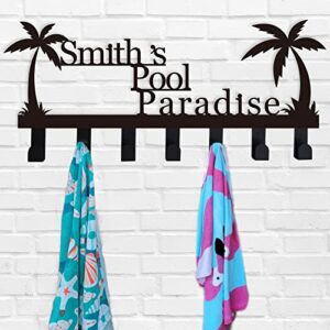 EFCUSTOMFC Custom Towel Hook, Pool Towel Hooks, Pool Hooks for Towels, Bathroom Towel Holder, Towel Holder for Bathroom, Pool Beach Towels，Pool Towel Rack for Bathroom, Towel Organizer