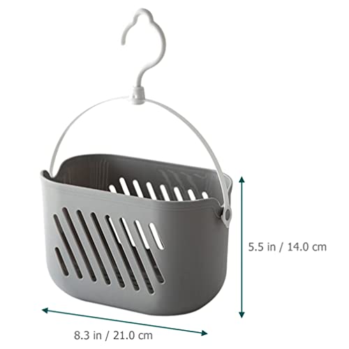 Kichvoe Shower Caddy Hanging 2Pcs Plastic Hanging Storage Basket Hanging Shower Caddy Kitchen Ginger Garlic Vegetable Organizer Basket with Hook for Bathroom Kitchen Bath Toy Storage