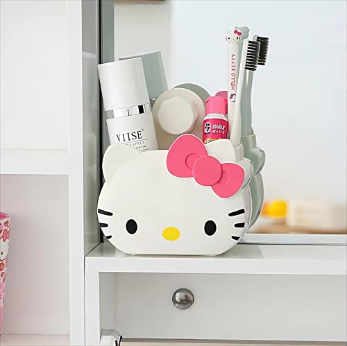 Hello Kitty Toothbrush Holders For Bathroom Organizer,Self Adhesive Wall Mounted Shower Caddy,Cute Shower Organizer shelves For Women Girls Teens Kids Gift, Bathroom Decor/Vanity/Office Storage (pink)