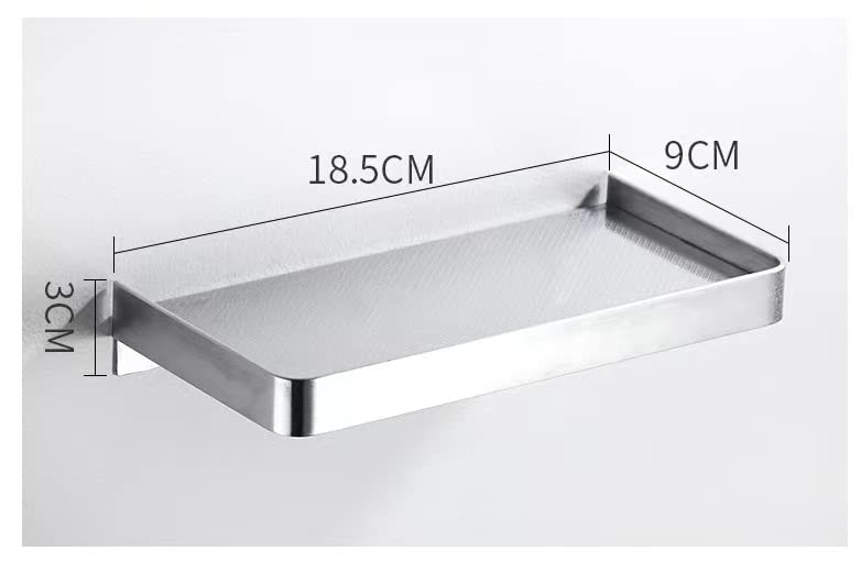 YISMAN Stainless Steel Toilet Phone Holder, Wall Mounted Storage Shelves, Multifunctional Item Tray Free Punching