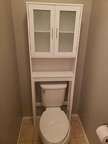 Wooden Over The Toilet Cabinet Storage,BestComfort Bathroom Organizer Over Toilet Storage, Above The Toilet Space Saver Cabinet (22.5" x 7.5" x 61")