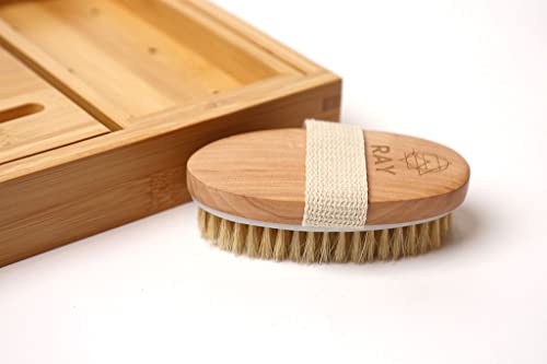 Bathtub Caddy Tray for Bath- Bamboo Adjustable Bathtub Caddy Tray- Free Body Brush- Suitable for Luxury Spa or Reading- Shower Tray - Bathroom Tray Organizer - Accessories for Bathroom