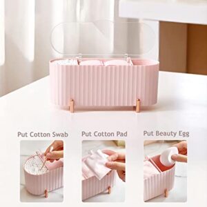 Qtip Holder Qtip Dispenser , Makeup, Cotton Ball , Cotton Swab ,Vanity Organizers Snd Storage Box storage 1 Piece With 50 pink