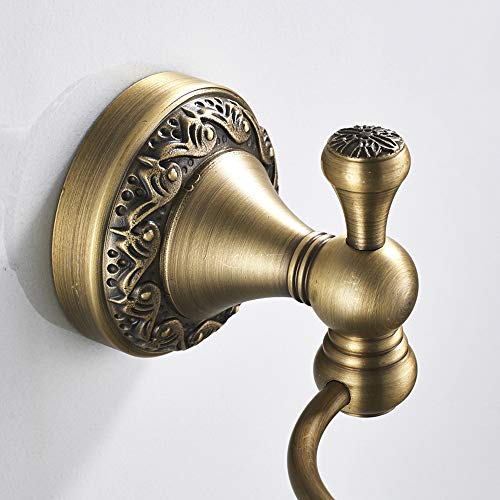 Leyden Antique Brass Hair Dryer Holder,Retro Blow Dryer Holder Hanger Rack Spiral Bathroom Accessories,Hair Care Tools Organizer Wall Mounted