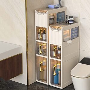 2/3/4 drawer home organization storage container tower, slim storage cart, small bathroom storage cabinet for small spaces,over the slim toilet paper storage cabinet for skinny bathroom storage