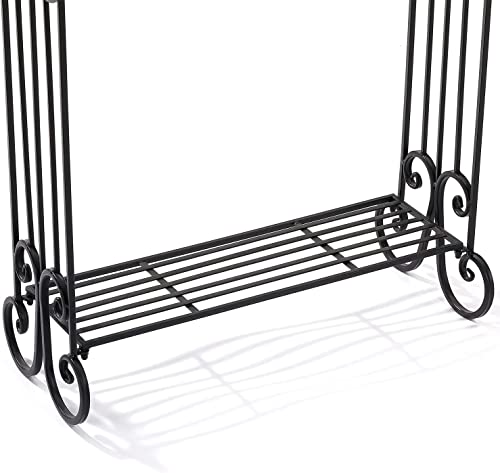 Free Standing Towel Rack 3 Bar Freestanding Rack with Storage Shelf Towel Organizer for Bathroom,Bedroom,Laundry Room,Kitchen,Pool