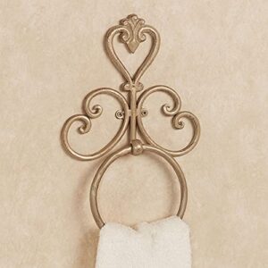 touch of class aldabella handpainted towel ring satin gold - 13.5 inches high