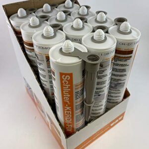 Schluter Kerdi Fix Silane Modified Weather Resistant Polymer Bonding Sealant 9.81 oz (290 ml) Grey - 12 Pcs Pack