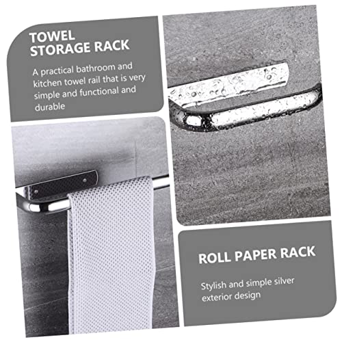 Angoily Tissue Hanger Wall Mounted Clothing Rack Heavy Duty Coat Hangers Wall Mounted Towel Holder Roll Kitchen Towel Ring Household Towel Shelf Kitchen Towel Racks Cabinet Paper Rack