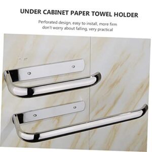 Angoily Tissue Hanger Wall Mounted Clothing Rack Heavy Duty Coat Hangers Wall Mounted Towel Holder Roll Kitchen Towel Ring Household Towel Shelf Kitchen Towel Racks Cabinet Paper Rack