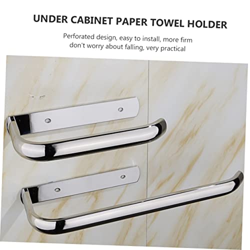 Angoily Tissue Hanger Wall Mounted Clothing Rack Heavy Duty Coat Hangers Wall Mounted Towel Holder Roll Kitchen Towel Ring Household Towel Shelf Kitchen Towel Racks Cabinet Paper Rack