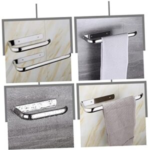 Angoily Tissue Hanger Wall Mounted Clothing Rack Heavy Duty Coat Hangers Wall Mounted Towel Holder Roll Kitchen Towel Ring Household Towel Shelf Kitchen Towel Racks Cabinet Paper Rack