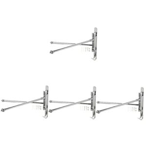 cabilock 4pcs rotating towel rail hook hanger wall mounted clothing rack metal coat hanger shower mat rod rotation towel hanger bathroom metal towel bar swivel towel bar swivel towel rack