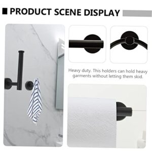 DOITOOL 4pcs Towel Rack Bath Towel Set Wall Mounted Towel Holder Bath Towel Hook Towel Organizer Hanger Paper Holders Towel Hanging Rack Wall-Mounted Towel Racks Toilet Roll Holder