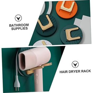 DOITOOL 2pcs Hair Dryer Holder Toilet Parts Decorative Shelf Brackets Decorating Tools Wall Hair Dryer Holder Wall Mount Broom Holder Hair Dryer Wall Self Wall-Mounted Rack Storage Rack