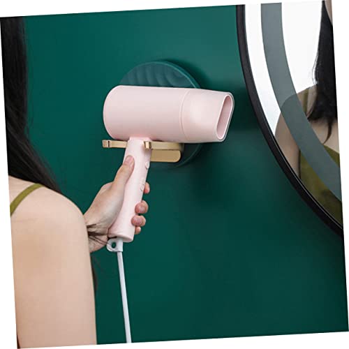 DOITOOL 2pcs Hair Dryer Holder Decorative Shelf Brackets Shelf Wall Mount Wall Bracket Hairdryer Holder Hair Blow Dryer Rack Wall Hair Styling Tool Holder Wall-Mounted Storage Holder Green