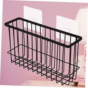 Zerodeko Organizer Box Mesh Storage Basket Bathroom Shelf Bathroom Organizer Storage Box Rack Black Adhesive Simple Adhesive Storage Basket