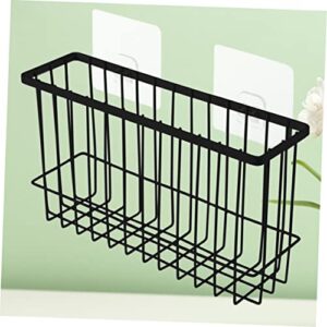 Zerodeko Organizer Box Mesh Storage Basket Bathroom Shelf Bathroom Organizer Storage Box Rack Black Adhesive Simple Adhesive Storage Basket