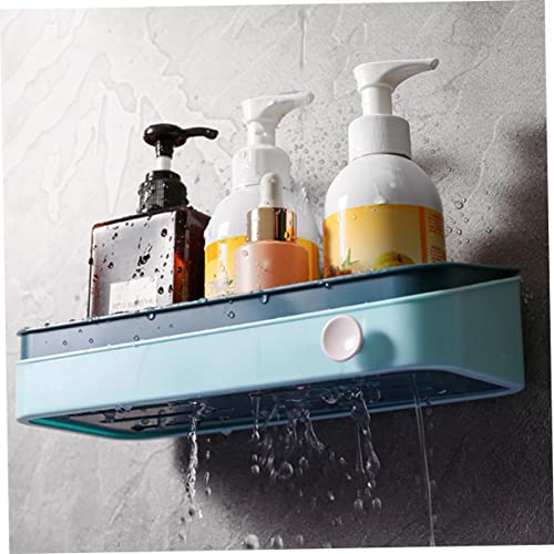 Hemoton 3pcs Shelf Storage Rack Shower Corner Bins Shampoo Holder Organizer Sundries Organizing Rack Commodity Shelf Wall-mounted Rack Punch Free Supportor Toothpaste Holder Soap Holder