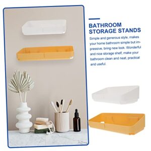 Healeved 2pcs Storage Rack White Plastic Hangers Utensil Hanger Storage Hangers Bathroom Storage Shelf Food Storage Organizer Wall Bathroom Storage Holder Kitchen Storage Rack Storage Racks